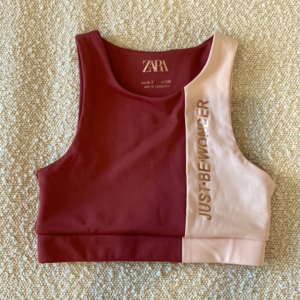 Girl’s sports/workout crop top from Zara. Never used